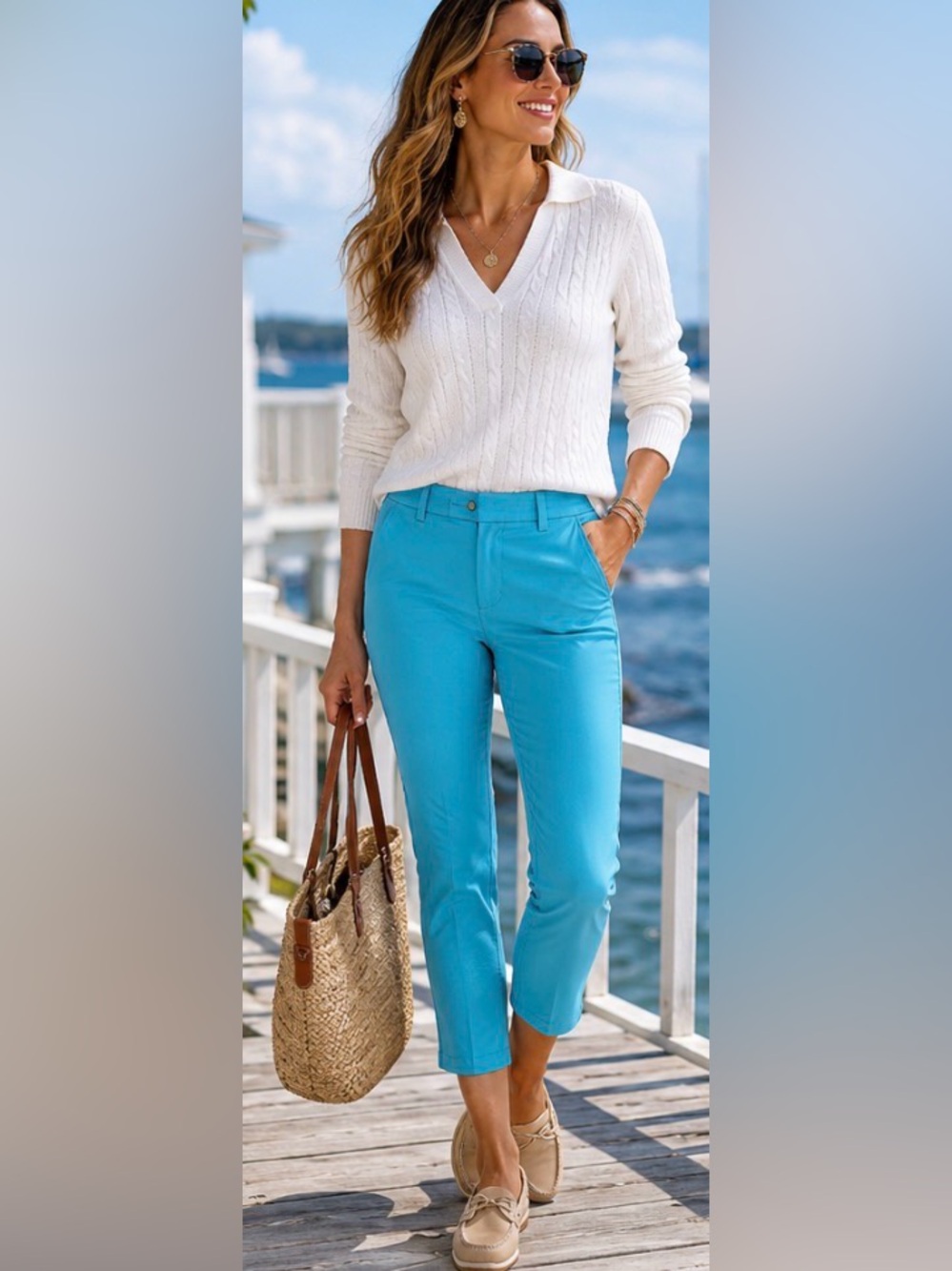 J.Crew Skimmer Pant City Fit Size 2 NWT Turquoise Blue Stretch Cropped Pants
